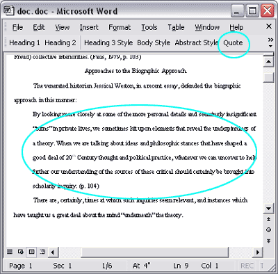 putting a long quote in an essay apa