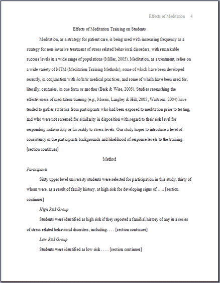 apa format paper sample doc