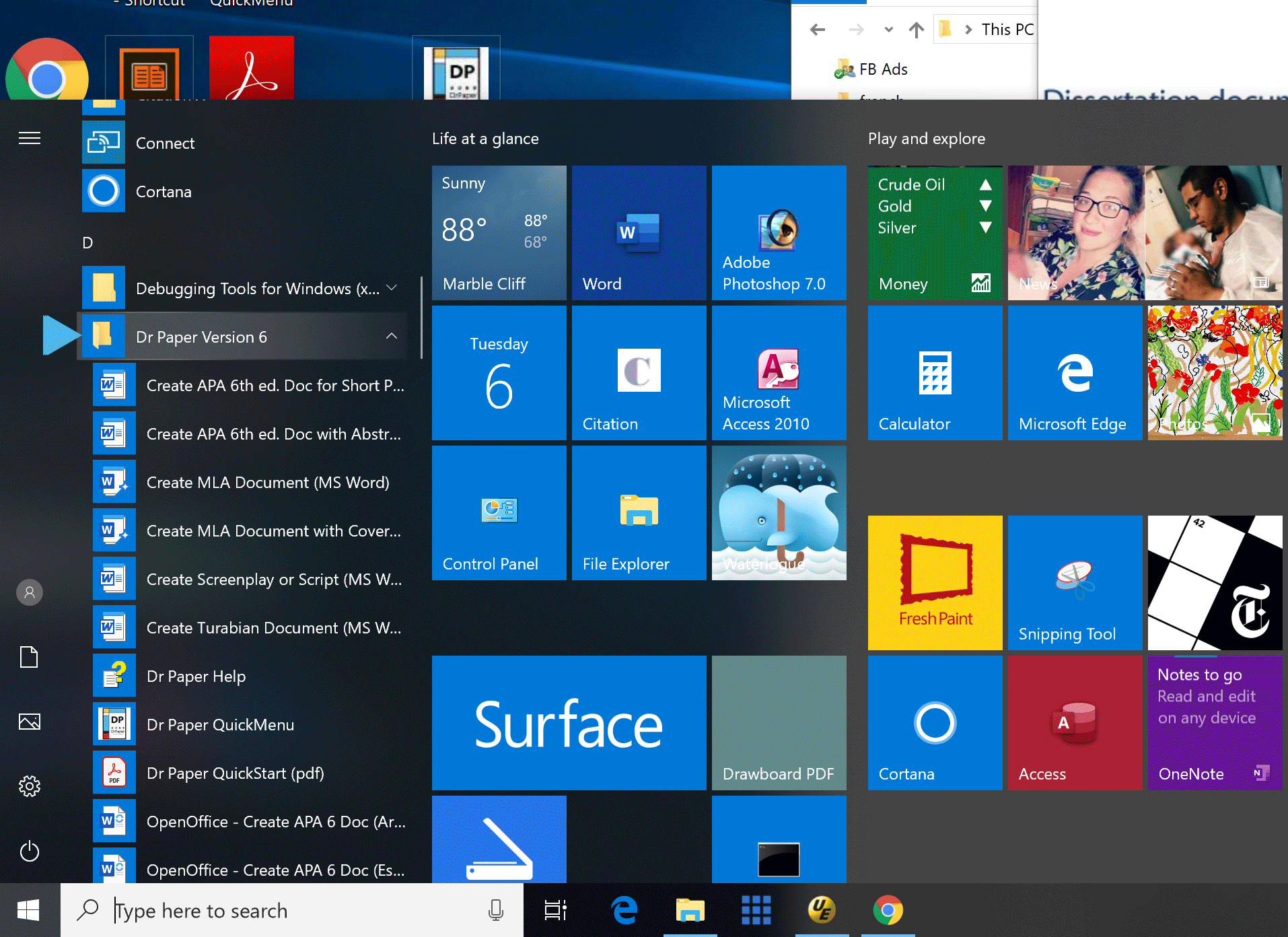 Dr Paper Help: Accessing Dr Paper Software from the Windows Program Menu